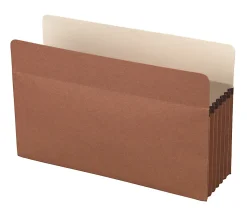 Office Depot® Brand Standard File Pocket, 5-1/4" Expansion, Legal Size, Brown, Pack Of 5