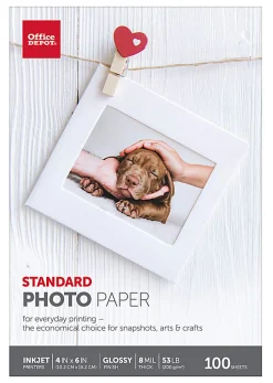 Office Depot® Brand Standard Photo Paper, Glossy, 4
