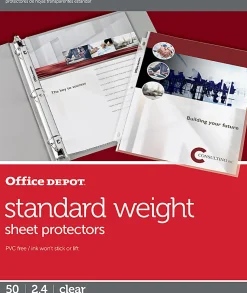 Office Depot® Brand Standard Weight Sheet Protectors, 8-1/2
