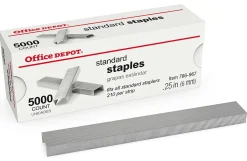 Office Depot® Brand Staples, 1/4" Standard, Full Strip, Box Of 5,000, OD766967