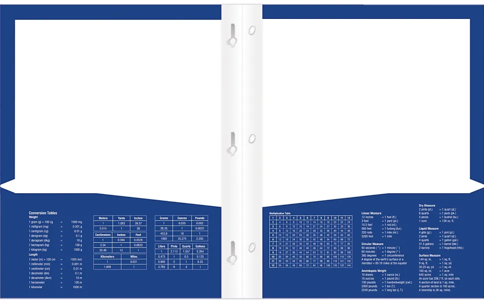 Office Depot® Brand Stellar Laminated 3-Prong Paper Folder, Letter Size, Blue
