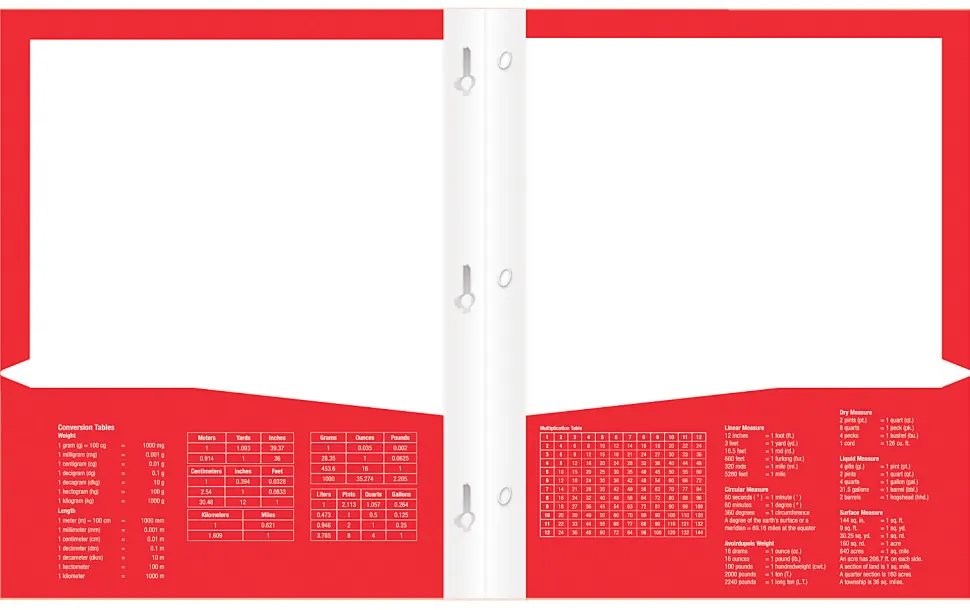 Office Depot® Brand Stellar Laminated 3-Prong Paper Folder, Letter Size, Red