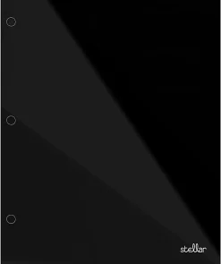Office DepotĀ® Brand Stellar Laminated 2-Pocket Paper Folder, Letter Size, Black