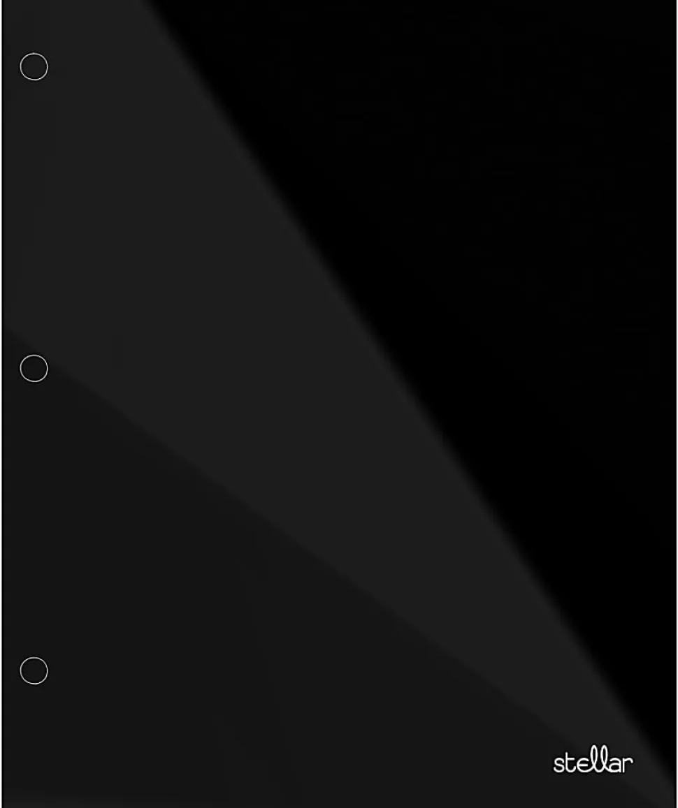 Office Depot® Brand Stellar Laminated 2-Pocket Paper Folder, Letter Size, Black