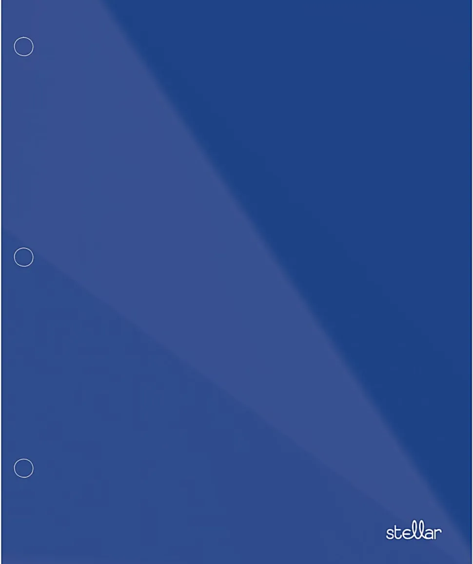 Office Depot® Brand Stellar Laminated 2-Pocket Paper Folder, Letter Size, Blue