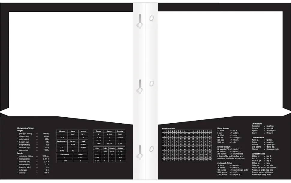 Office Depot® Brand Stellar Laminated 3-Prong Paper Folder, Letter Size, Black