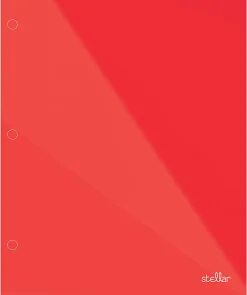 Office Depot® Brand Stellar Laminated 2-Pocket Paper Folder, Letter Size, Red