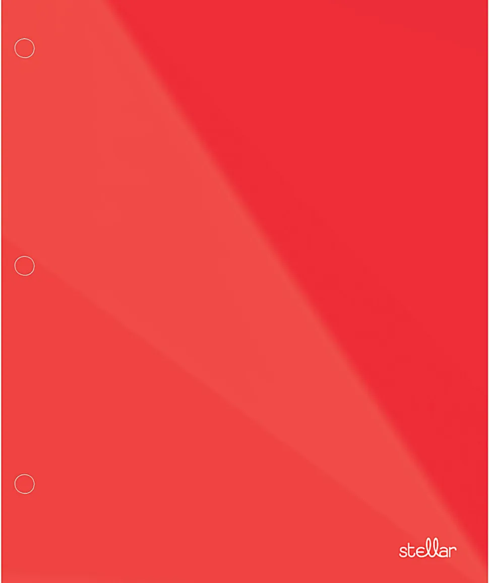 Office Depot® Brand Stellar Laminated 2-Pocket Paper Folder, Letter Size, Red