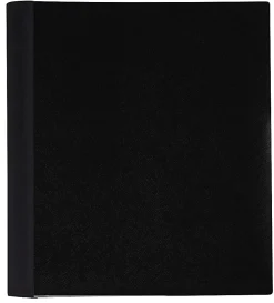 Office DepotĀ® Brand Stellar Notebook With Spine Cover, 8-1/2" x 11", 3 Subject, College Ruled, 150 Sheets, Black