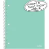 Office Depot® Brand Stellar Poly Notebook, 8" x 10-1/2", 1 Subject, Wide Ruled, 100 Sheets, Mint