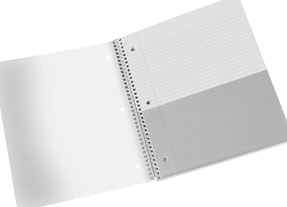 Office Depot® Brand Stellar Poly Notebook, 8-1/2" x 11", 5 Subject, College Ruled, 200 Sheets, Blush