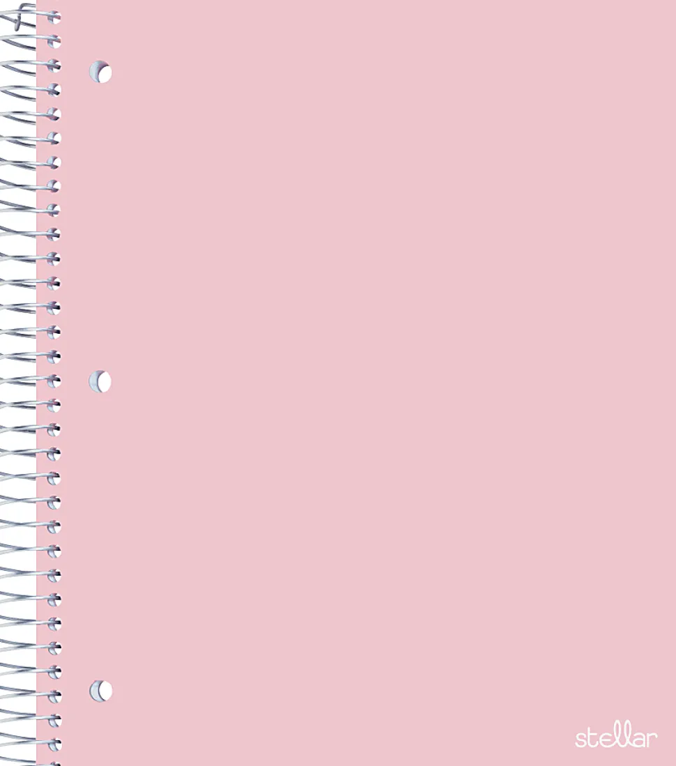 Office Depot® Brand Stellar Poly Notebook, 8-1/2" x 11", 5 Subject, College Ruled, 200 Sheets, Blush