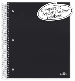 Office Depot® Brand Stellar Poly Notebook, 4-1/2" x 7", 1 Subject, College Ruled, 100 Sheets, Assorted Colors, Pack Of 3 Notebooks