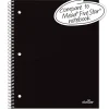 Office Depot® Brand Stellar Poly Notebook, 8-1/2" x 11", 1 Subject, College Ruled, 100 Sheets, Black