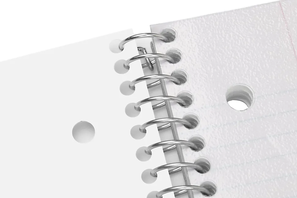 Office Depot® Brand Stellar Poly Notebook, 8-1/2" x 11", 5 Subject, College Ruled, 200 Sheets, Baby Blue