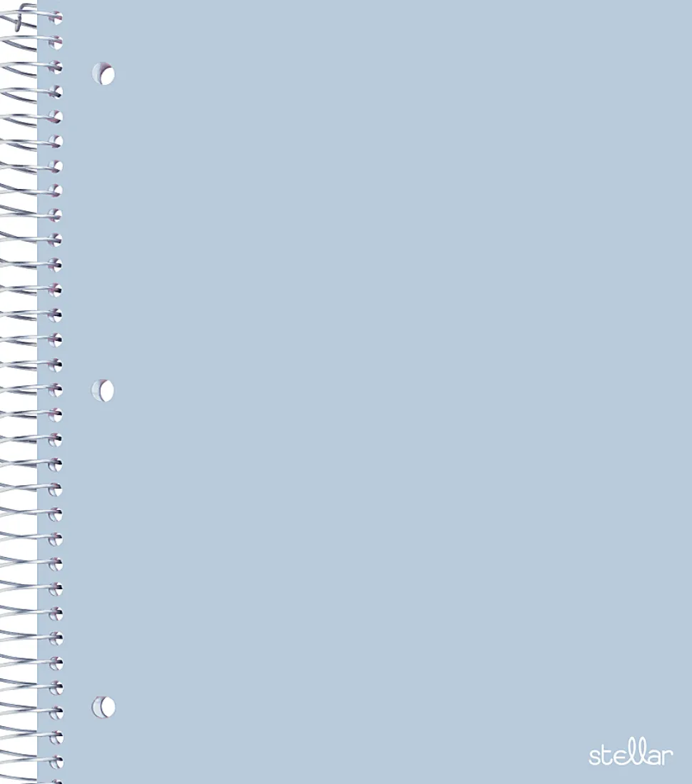 Office Depot® Brand Stellar Poly Notebook, 8-1/2" x 11", 5 Subject, College Ruled, 200 Sheets, Baby Blue