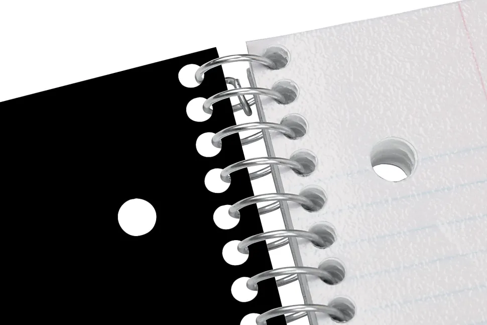 Office Depot® Brand Stellar Poly Notebook, 8-1/2" x 11", 3 Subject, College Ruled, 150 Sheets, Black
