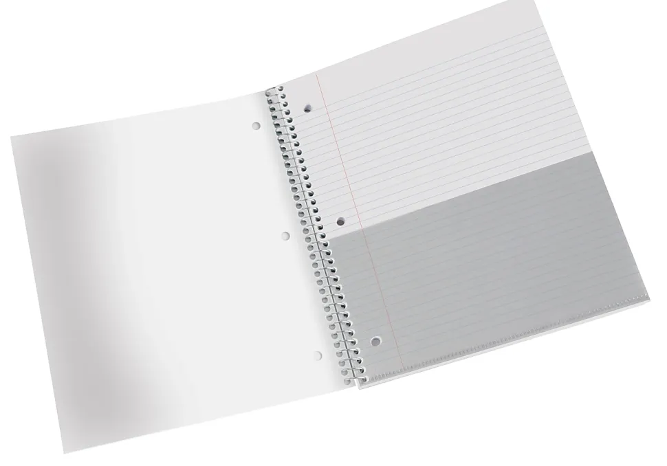 Office Depot® Brand Stellar Poly Notebook, 8-1/2" x 11", 3 Subject, College Ruled, 150 Sheets, White