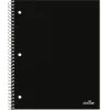 Office Depot® Brand Stellar Poly Notebook, 8" x 10 1/2", 1 Subject, Wide Ruled, 100 Sheets, Black