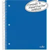 Office Depot® Brand Stellar Poly Notebook, 8-1/2" x 10-1/2", 3 Subject, Wide Ruled, 150 Sheets, Blue