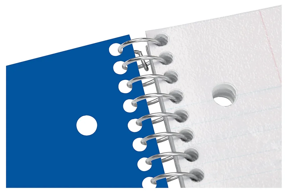 Office Depot® Brand Stellar Poly Notebook, 8-1/2" x 10-1/2", 3 Subject, Wide Ruled, 150 Sheets, Blue