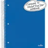 Office Depot® Brand Stellar Poly Notebook, 8-1/2" x 11", 5 Subject, College Ruled, 200 Sheets, Blue