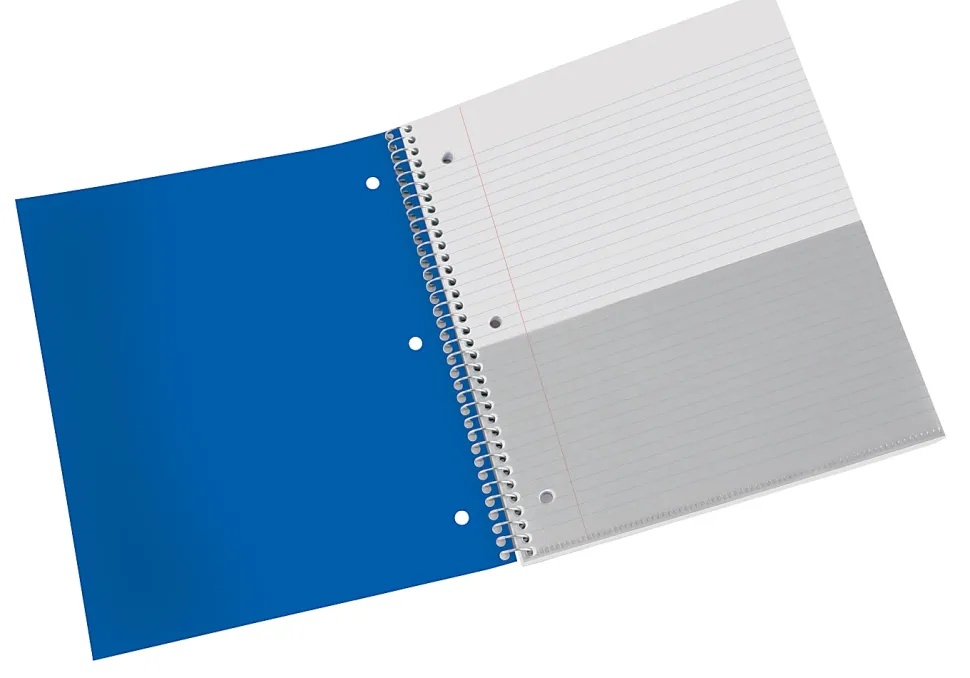 Office Depot® Brand Stellar Poly Notebook, 8-1/2" x 11", 5 Subject, College Ruled, 200 Sheets, Blue