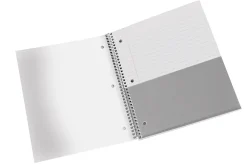 Office DepotĀ® Brand Stellar Poly Notebook, 8" x 10-1/2", 5 Subject, Wide Ruled, 200 Sheets, White
