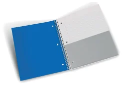 Office Depot® Brand Stellar Poly Notebook, 8" x 10-1/2", 5 Subject, Wide Ruled, 200 Sheets, Blue