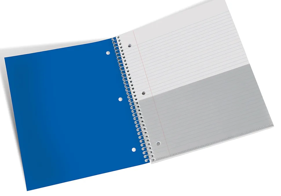 Office Depot® Brand Stellar Poly Notebook, 8-1/2" x 11", 1 Subject, College Ruled, 100 Sheets, Blue
