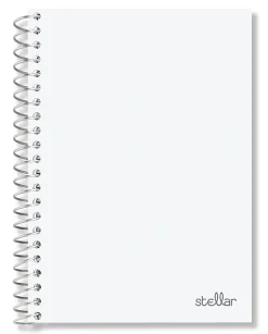 Office DepotĀ® Brand Stellar Poly Notebook, 4-1/2" x 7", 1 Subject, College Ruled, 100 Sheets, White