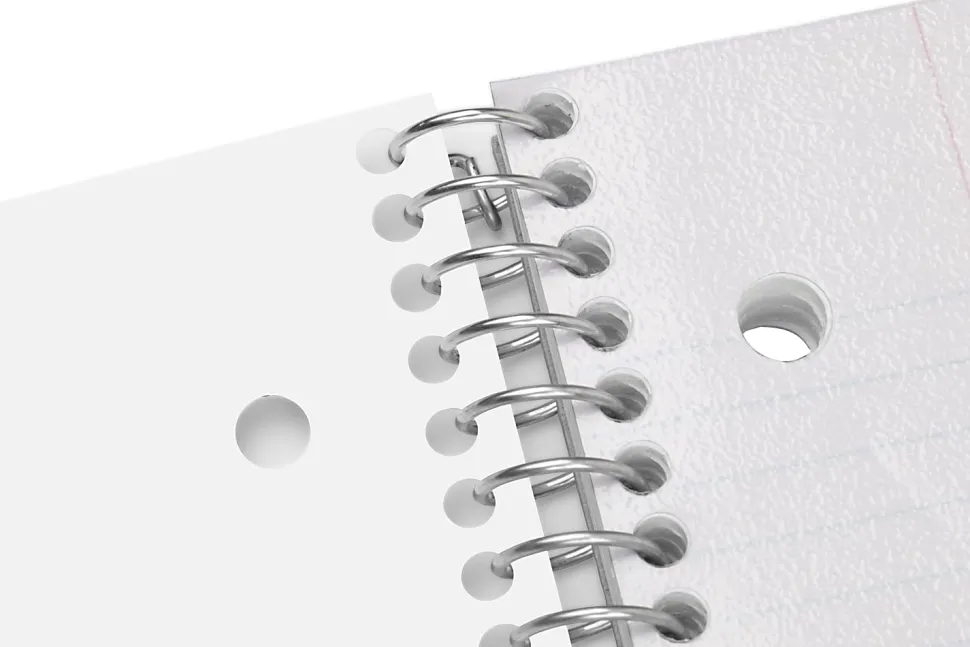 Office Depot® Brand Stellar Poly Notebook, 8-1/2" x 11", 5 Subject, College Ruled, 200 Sheets, White