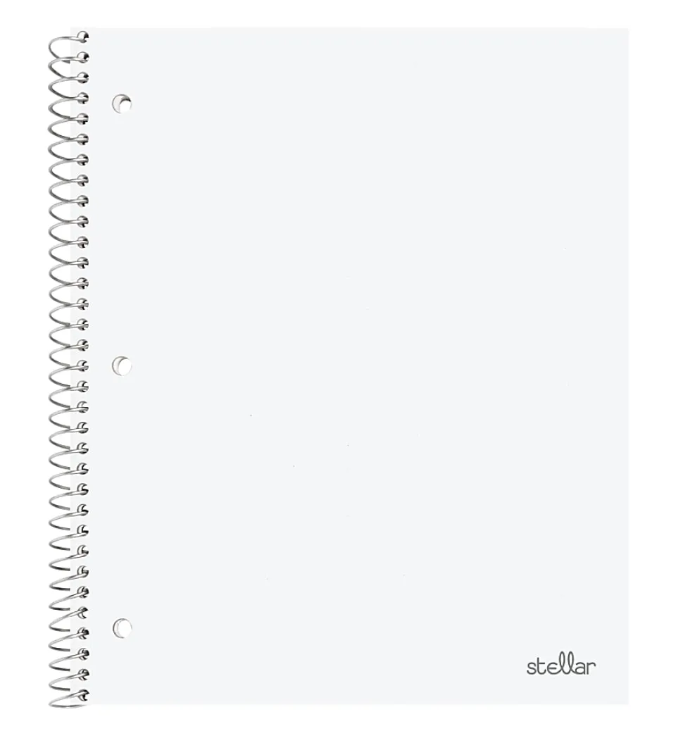 Office Depot® Brand Stellar Poly Notebook, 8-1/2" x 11", 1 Subject, College Ruled, 80 Sheet, Assorted Colors, Pack Of 5 Notebooks