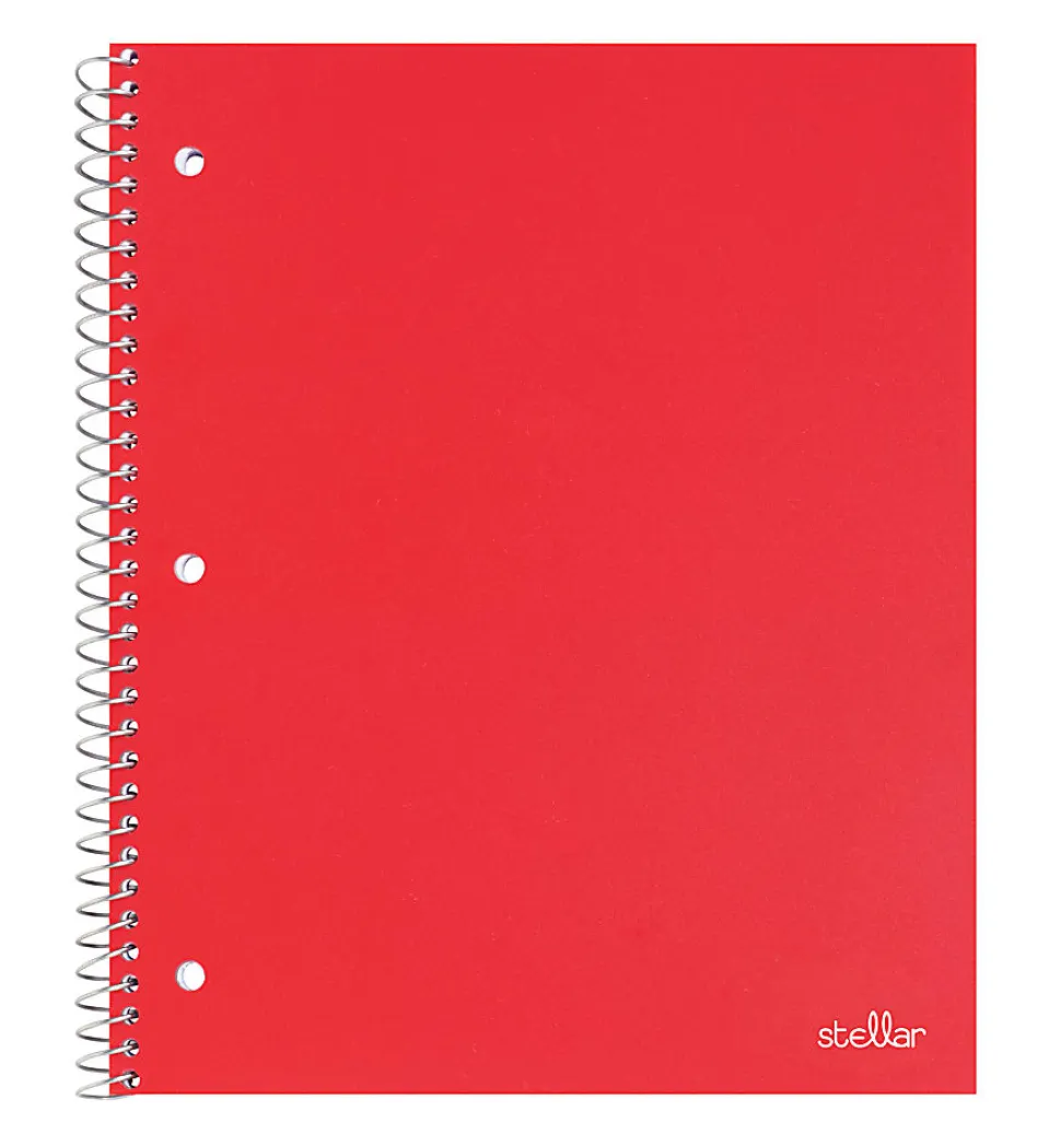 Office Depot® Brand Stellar Poly Notebook, 8-1/2" x 11", 1 Subject, College Ruled, 80 Sheet, Assorted Colors, Pack Of 5 Notebooks