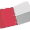 Office Depot® Brand Stellar Poly Notebook, 8" x 10-1/2, 5 Subject, Wide Ruled, 200 Sheets, Red