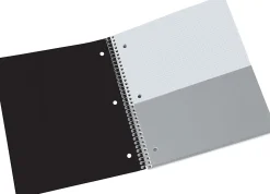 Office Depot® Brand Stellar Poly Notebook, 8-1/2" x 11", 1 Subject, Quadrille Ruled, 100 Sheets, Black