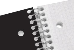 Office Depot® Brand Stellar Poly Notebook, 8-1/2" x 11", 1 Subject, Quadrille Ruled, 100 Sheets, Black
