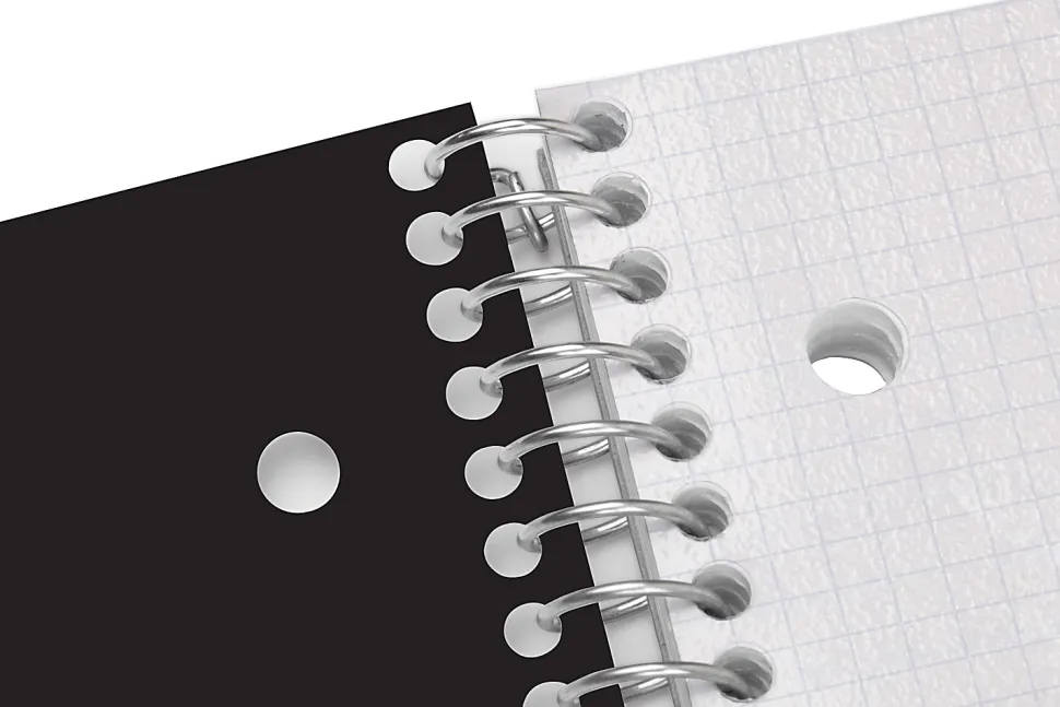 Office Depot® Brand Stellar Poly Notebook, 8-1/2" x 11", 1 Subject, Quadrille Ruled, 100 Sheets, Black