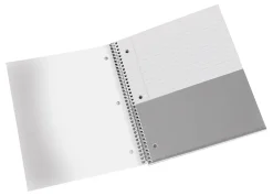 Office DepotĀ® Brand Stellar Poly Notebook, 8" x 10-1/2", 3 Subject, Wide Ruled, 150 Sheets, White
