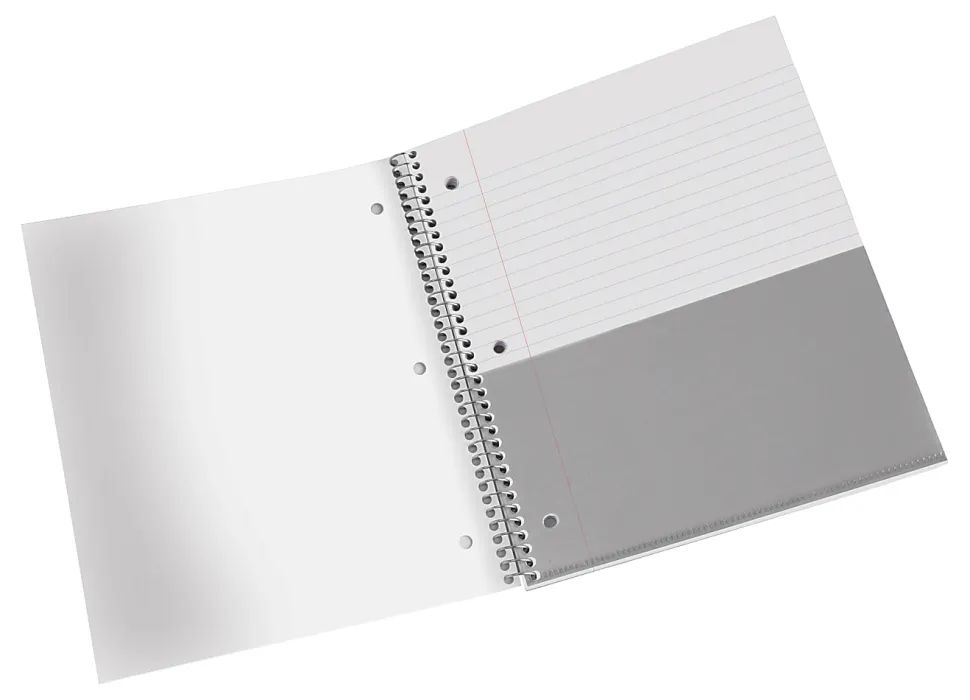 Office Depot® Brand Stellar Poly Notebooks, 8" x 10-1/2", 1 Subject, Wide Ruled, 100 Sheets, Assorted Colors, Pack Of 4 Notebooks