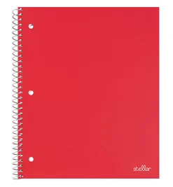 Office Depot® Brand Stellar Poly Notebook, 8-1/2" x 11", 1 Subject, College Ruled, 100 Sheet, Red