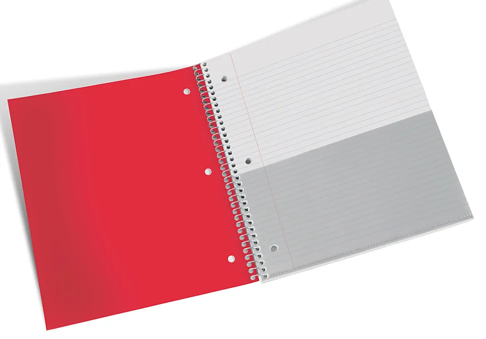 Office Depot® Brand Stellar Poly Notebook, 8-1/2" x 11",1 Subject, College Ruled, 80 Sheets, Assorted Colors, Pack Of 8 Notebooks