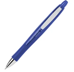 Office Depot® Brand Super Comfort Grip Retractable Ballpoint Pen, Medium Point, 1.0 mm, Blue Barrel, Blue Ink, Pack Of 12