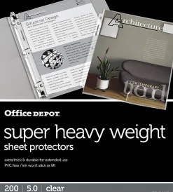 Office Depot® Brand Super Heavyweight Sheet Protectors, 8-1/2