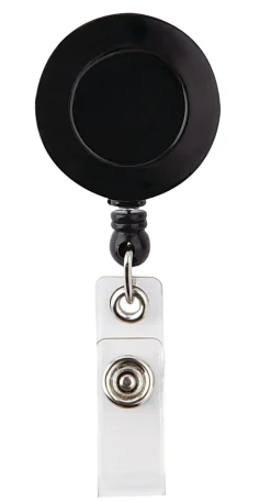Office DepotĀ® Brand Swivel Alligator Clip Badge Reel, Black