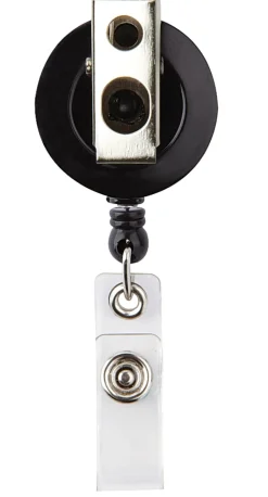 Office Depot® Brand Swivel Alligator Clip Badge Reel, Black