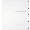 Office Depot® Brand Table Of Contents Customizable Index With Preprinted Tabs, White, Numbered 1-5