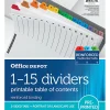 Office Depot® Brand Table Of Contents Customizable Index With Preprinted Tabs, Assorted Colors, Numbered 1-15
