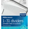 Office Depot® Brand Table Of Contents Customizable Index With Preprinted Tabs, White, Numbered 1-31