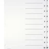 Office Depot® Brand Table Of Contents Customizable Index With Preprinted Tabs, White, Numbered 1-10